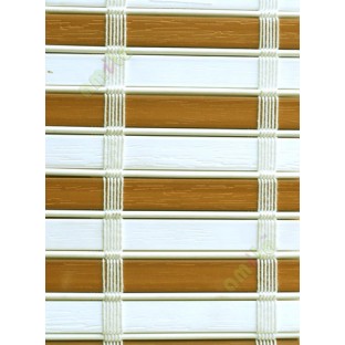 White and brown color stripes PVC blinds